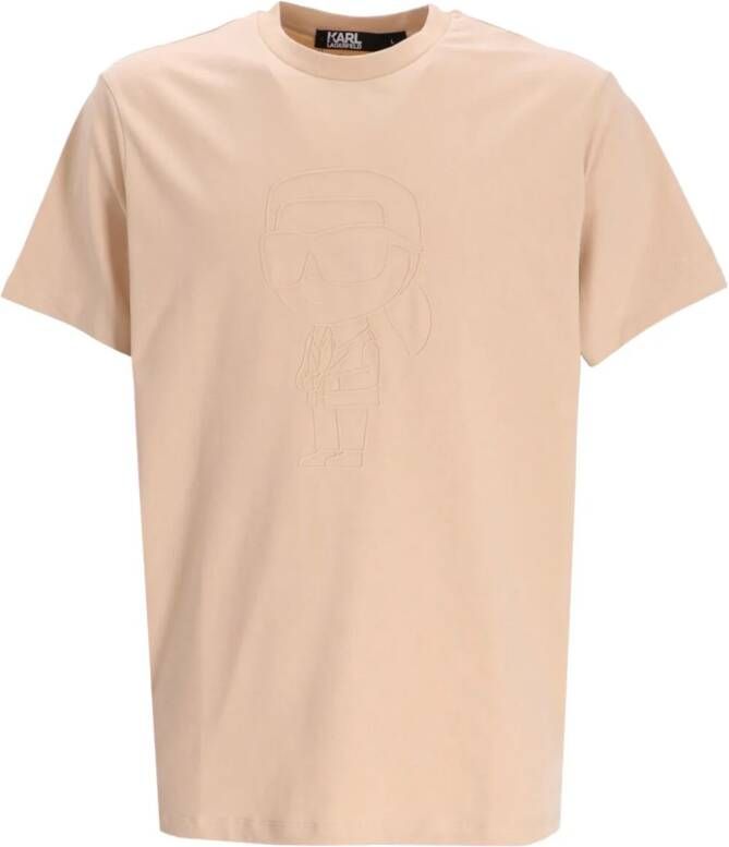 Karl Lagerfeld T-shirt met print Beige