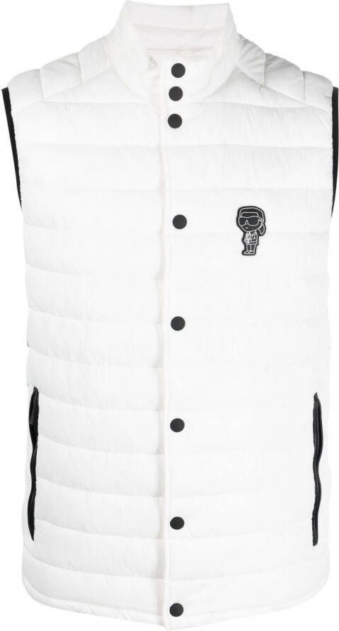 Karl Lagerfeld Bodywarmer met Ikonik-patch Wit