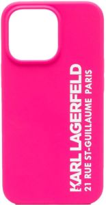 Karl Lagerfeld iPhone 13 hoesje met logoprint Roze