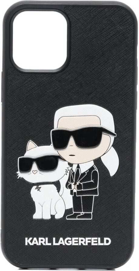 Karl Lagerfeld Ikon 2.0 iPhone 14 Pro Max hoesje Zwart
