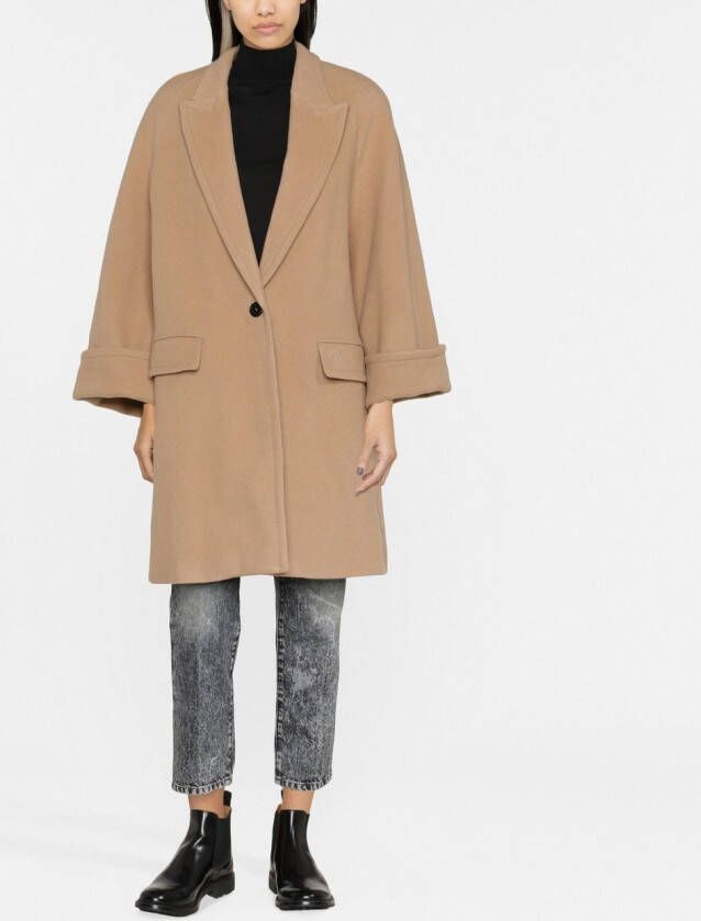 Karl Lagerfeld Jas met enkele rij knopen Beige