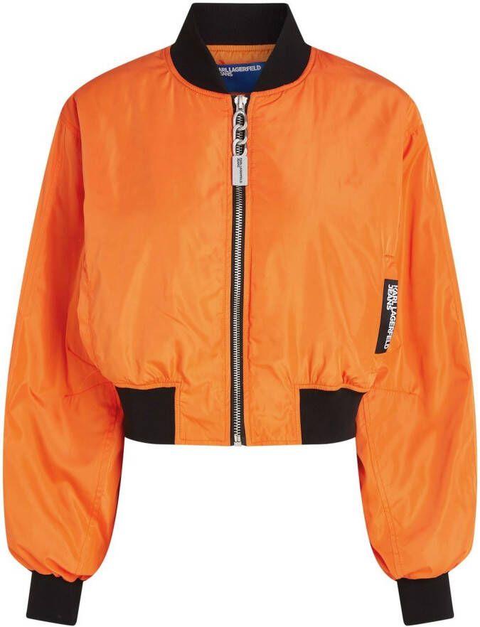 Karl Lagerfeld Jeans Cropped bomberjack Oranje