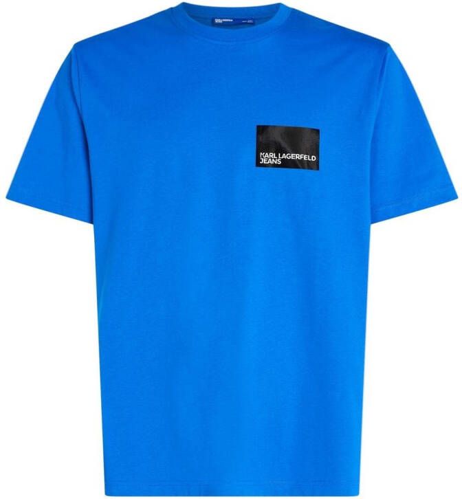 Karl Lagerfeld Jeans T-shirt met logoprint Blauw