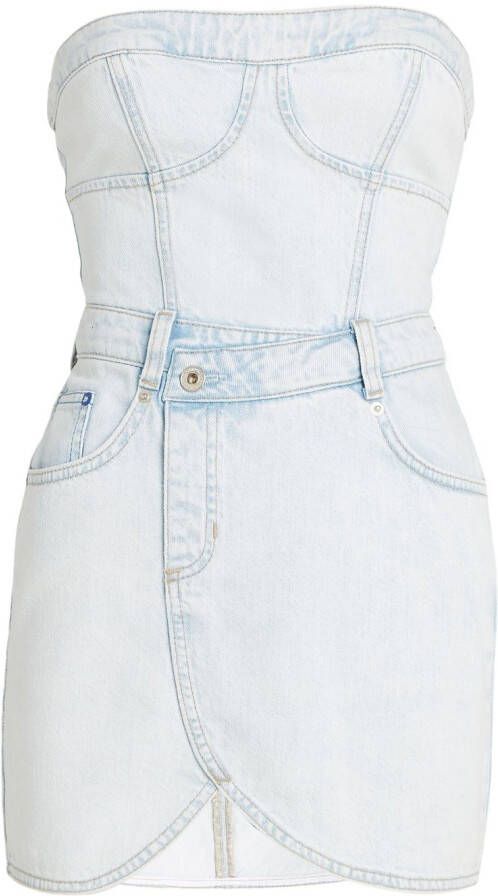 Karl Lagerfeld Jeans Denim mini-jurk Wit