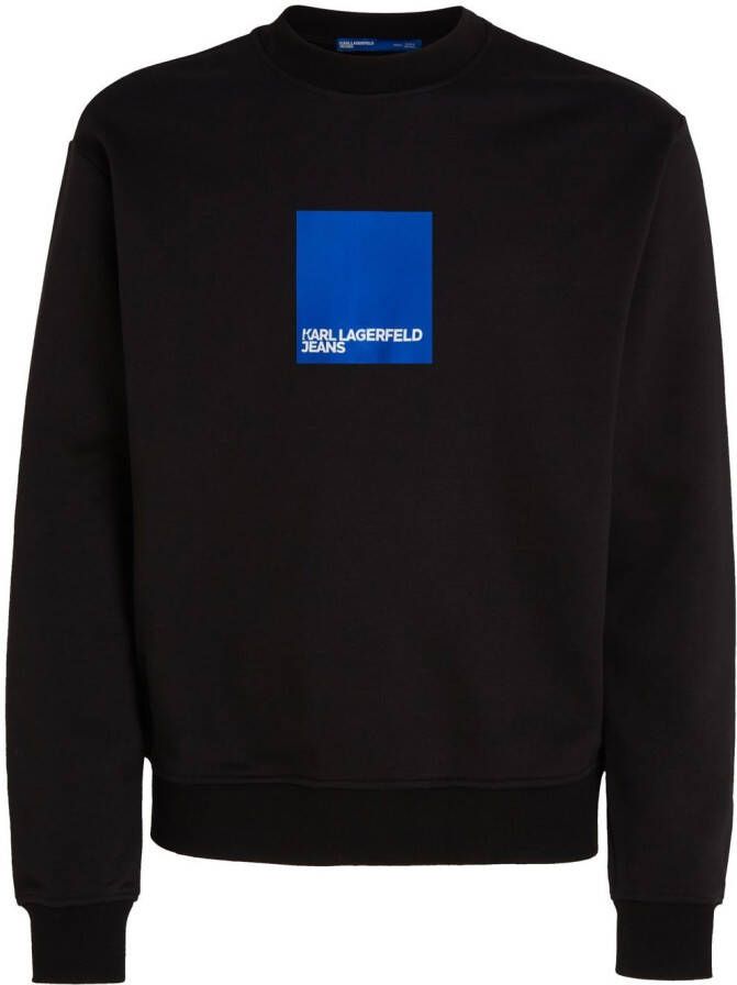 Karl Lagerfeld Jeans Sweater met ronde hals Zwart