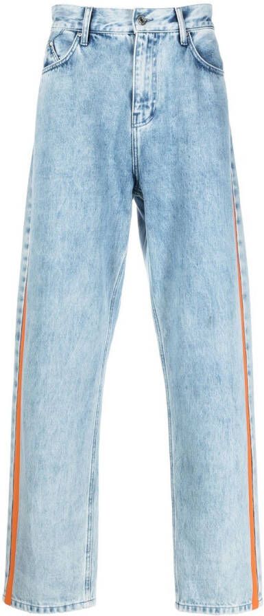 Karl Lagerfeld Jeans met contrasterende streep Blauw