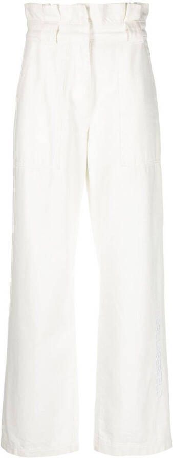Karl Lagerfeld Jeans met wijde pijpen Wit