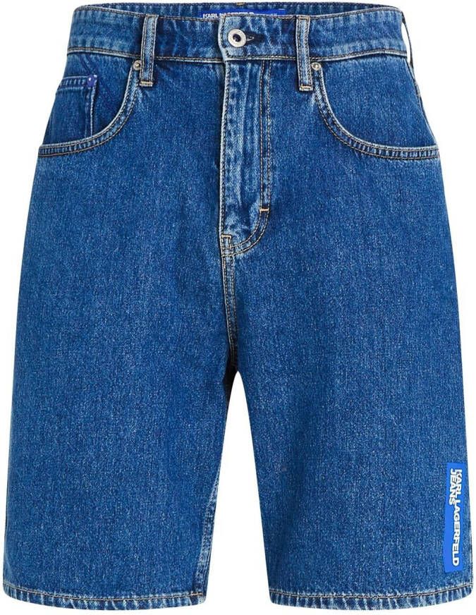 Karl Lagerfeld Jeans Shorts met logoprint Blauw