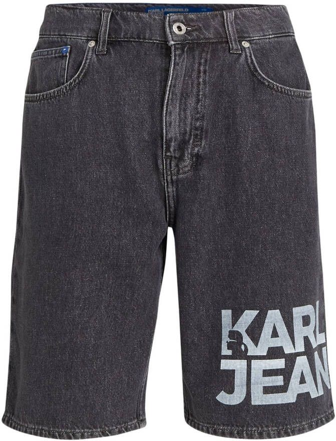 Karl Lagerfeld Jeans Shorts met logoprint Zwart