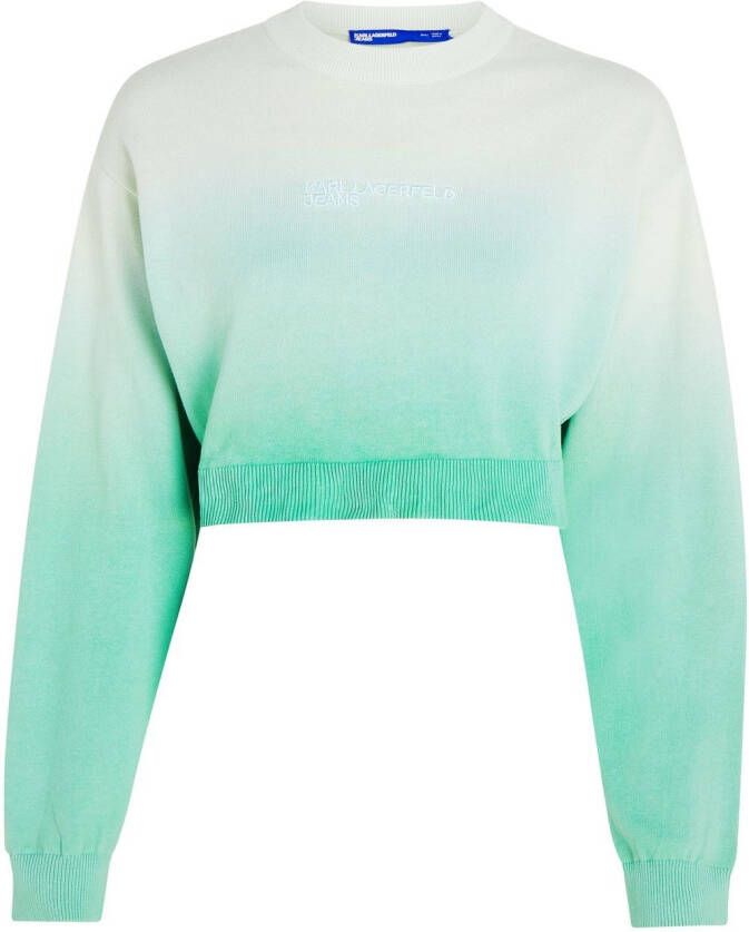 Karl Lagerfeld Jeans Cropped sweater Groen