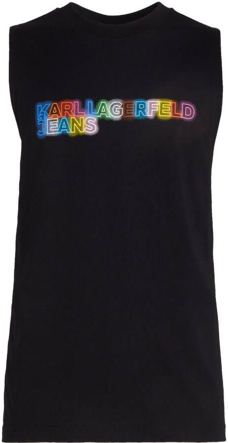 Karl Lagerfeld Jeans Tanktop met print Zwart