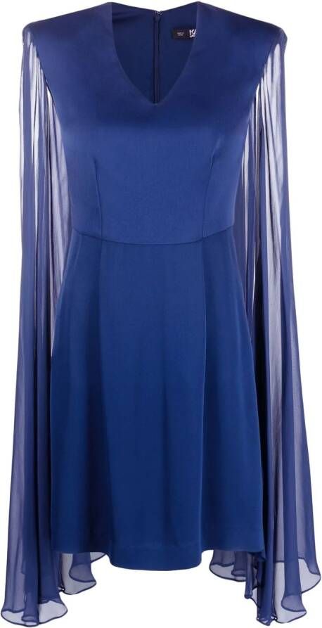Karl Lagerfeld Jurk met cape Blauw