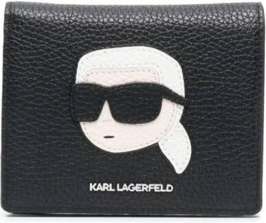 Karl Lagerfeld Karl leren portemonnee Zwart