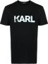 Karl Lagerfeld Katoenen T-shirt Zwart - Thumbnail 1