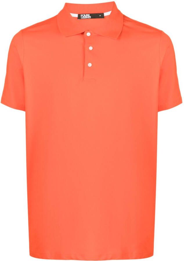 Karl Lagerfeld Katoenen poloshirt Oranje