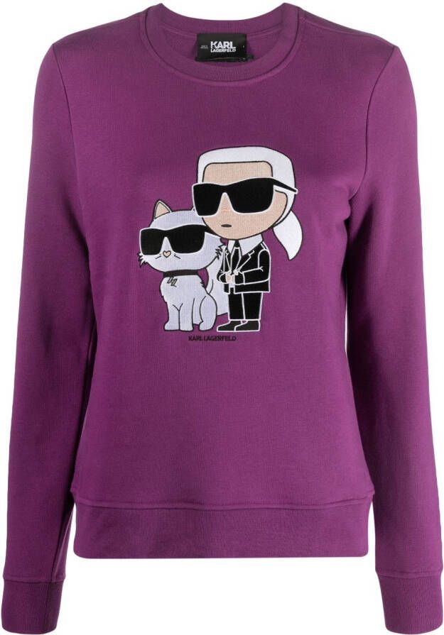 Karl Lagerfeld Ikon 2.0 katoenen sweater Paars