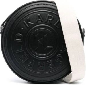 Karl Lagerfeld K Circle crossbodytas met logo-reliëf Zwart