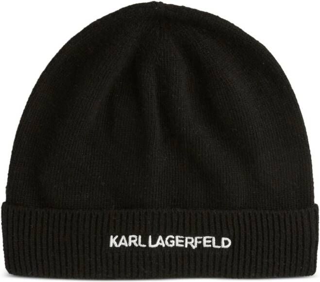 Karl Lagerfeld K Essential muts met geborduurd logo Zwart