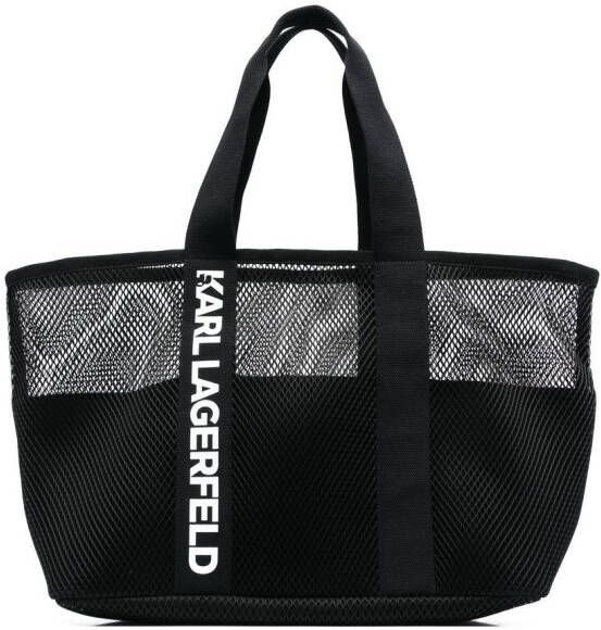 Karl Lagerfeld K Essential shopper met mesh Zwart