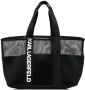 Karl Lagerfeld K Essential shopper met mesh Zwart - Thumbnail 1