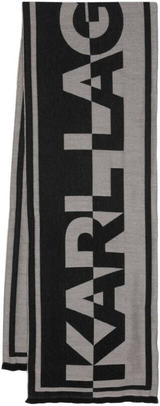 Karl Lagerfeld K Essential tweekleurige sjaal Zwart