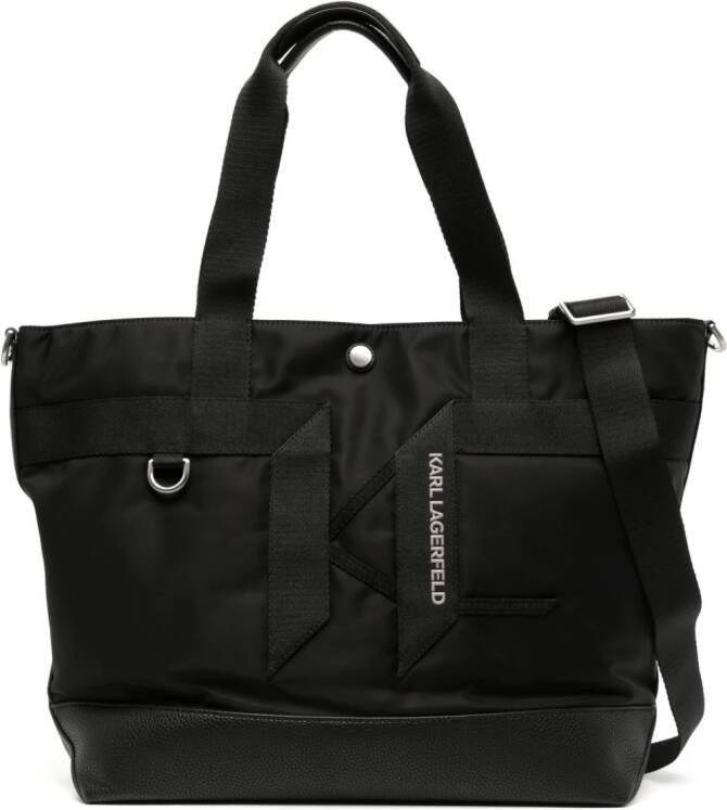 Karl Lagerfeld KFold shopper met logo-reliëf Zwart