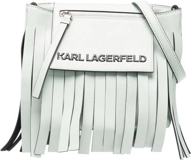 Karl Lagerfeld K Fringe hobo kleine tas Groen