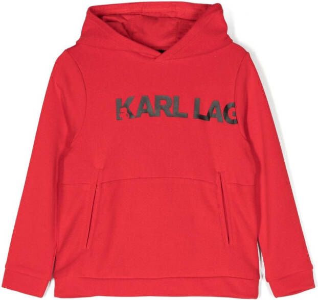 Karl Lagerfeld Kids Hoodie met logoprint Rood