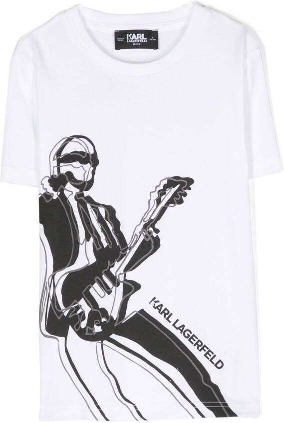 Karl Lagerfeld Kids Jersey T-shirt Wit