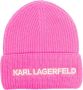Karl Lagerfeld Kids Muts met geborduurd logo Roze - Thumbnail 1