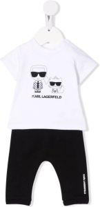 Karl Lagerfeld Kids Set met logoprint Wit