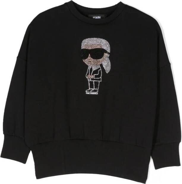 Karl Lagerfeld Kids Sweater verfraaid met Ikonik Zwart
