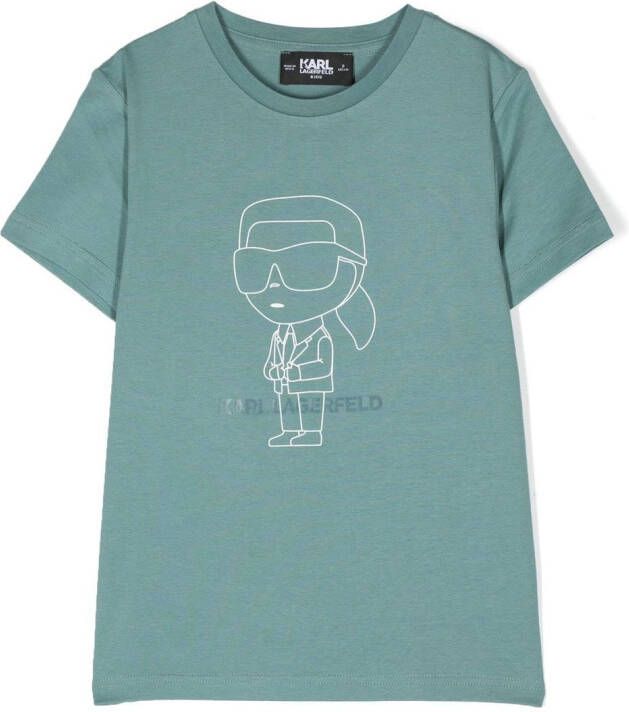 Karl Lagerfeld Kids T-shirt met Karl print Blauw