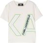 Karl Lagerfeld Kids T-shirt met logoprint Beige - Thumbnail 1