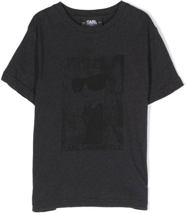 Karl Lagerfeld Kids T-shirt met logoprint Grijs