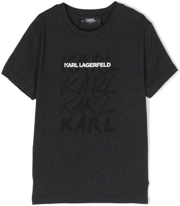 Karl Lagerfeld Kids T-shirt met logoprint Grijs