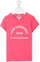 Karl Lagerfeld Kids T-shirt met logoprint Roze - Thumbnail 1