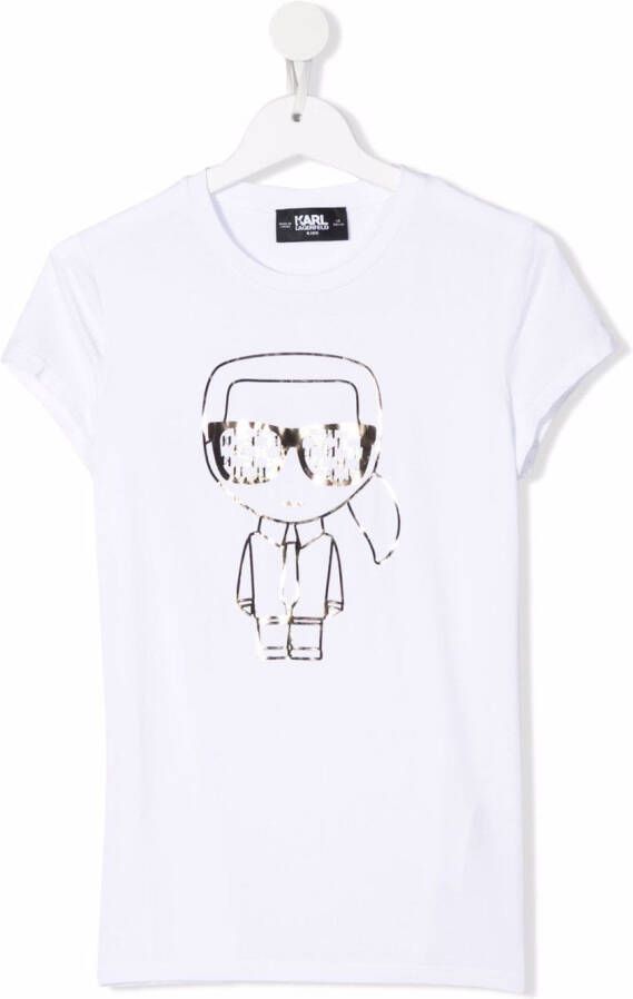 Karl Lagerfeld Kids T-shirt met print Wit