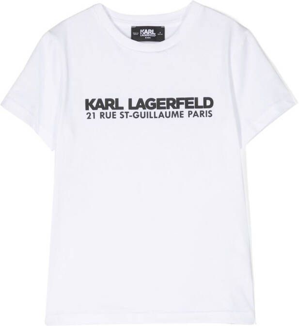 Karl Lagerfeld Kids T-shirt met rits Wit