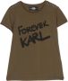 Karl Lagerfeld Kids T-shirt verfraaid met rockstuds Groen - Thumbnail 1