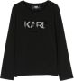 Karl Lagerfeld Kids T-shirt verfraaid met studs Zwart - Thumbnail 1