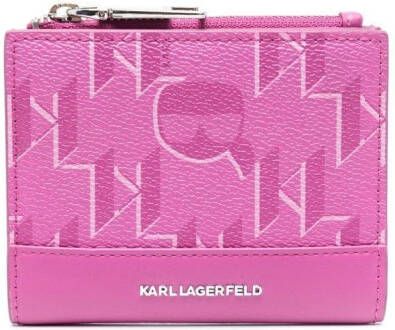 Karl Lagerfeld Portemonnee met monogram Roze