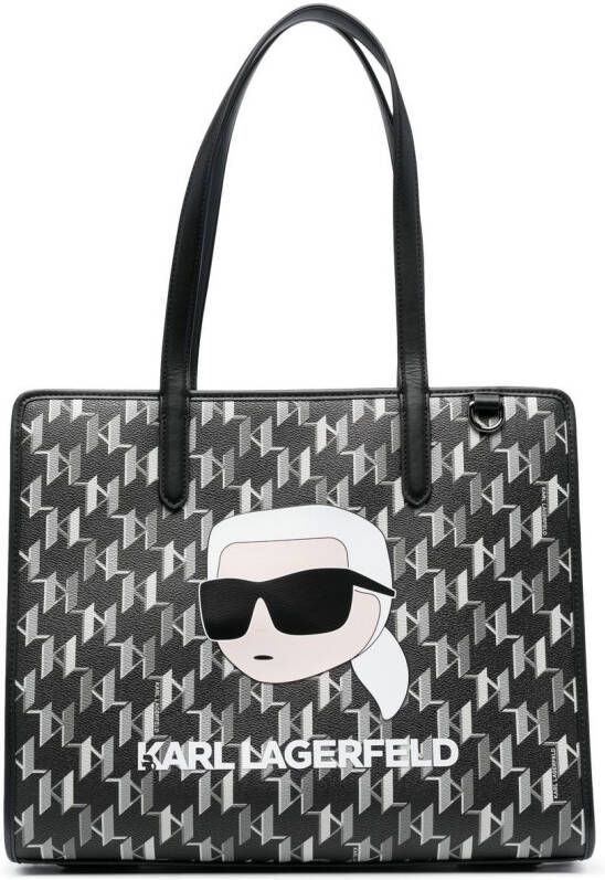 Karl Lagerfeld K Ikonik 2.0 shopper met monogram Zwart