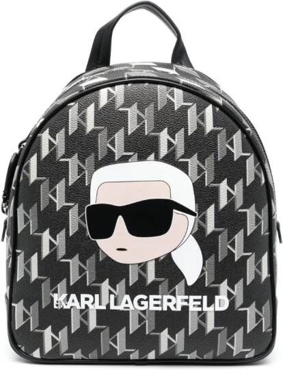 Karl Lagerfeld K Ikonik rugzak met monogram Zwart