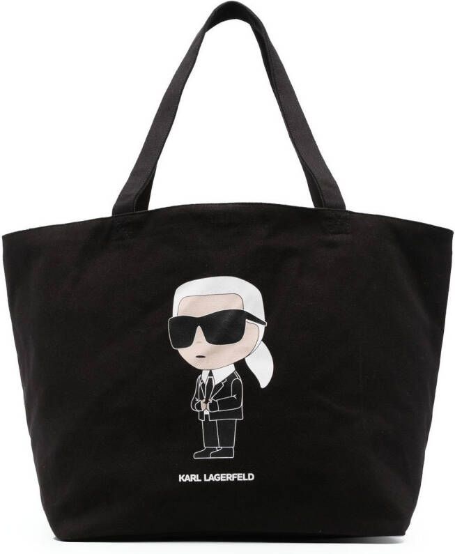 Karl Lagerfeld Ikonik shopper met logoprint Zwart