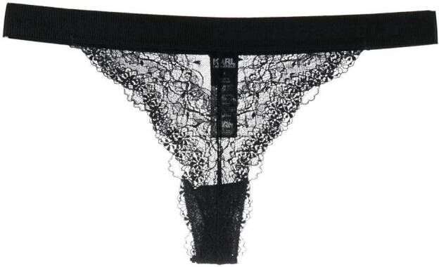 Karl Lagerfeld String met logoband Zwart