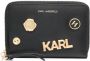 Karl Lagerfeld Leren portemonnee Zwart - Thumbnail 1