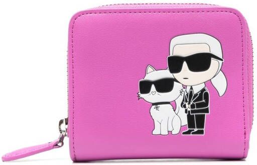 Karl Lagerfeld Leren portemonnee Roze