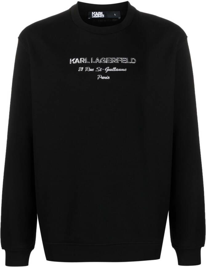 Karl Lagerfeld Sweatshirt met ronde hals Zwart