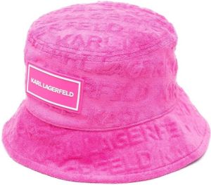 Karl Lagerfeld Vissershoed met logo Roze